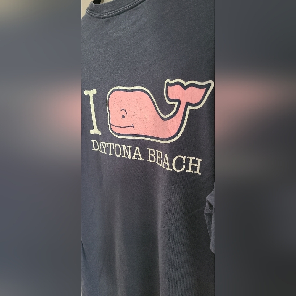 Vineyard vines I love Daytona beach whale 🐋 tee shirt blue men's M - Picture 6 of 10